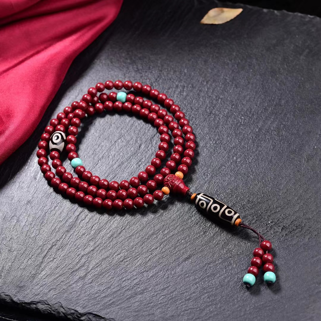 辰砂（处理）保真朱砂高含量紫金砂原创108款手链项链男女款本命礼