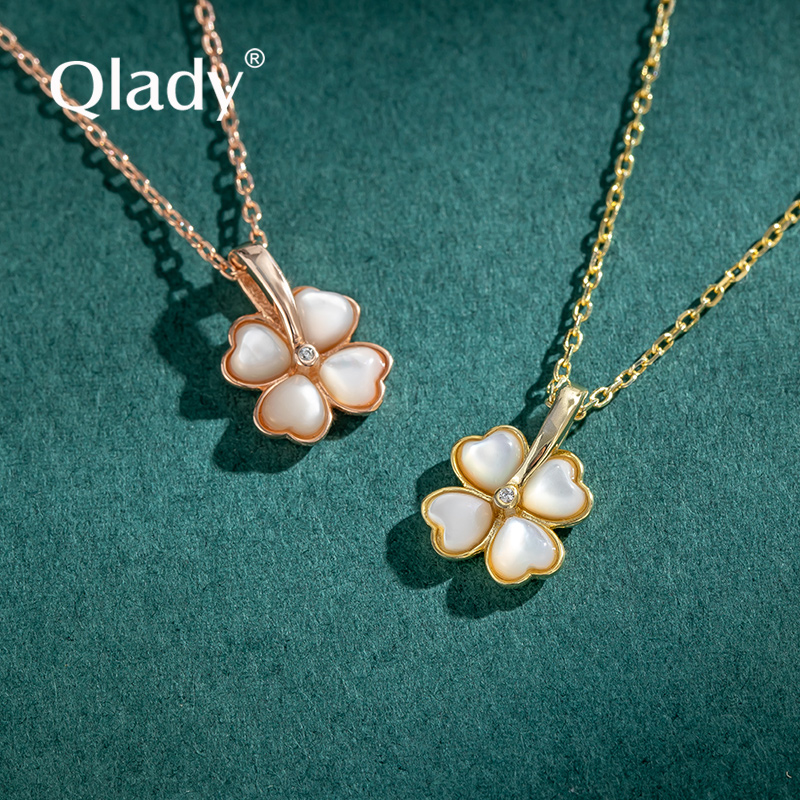 坠链均925银 四叶草银项链女锁骨链生日礼物高级感轻奢小众锁骨链