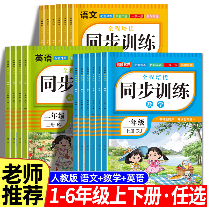 【1-6年级上册+下册】全程培优一二三四五六年级人教版教材同步训练