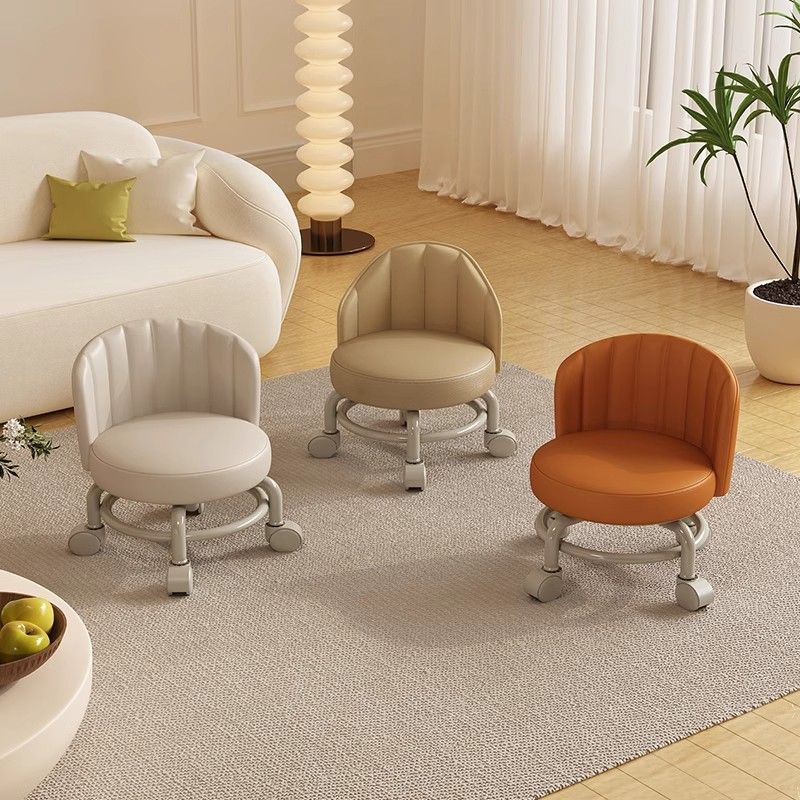 SAMEDRREAM 万向轮滑轮矮凳家用小凳子儿童带娃神器滑轮板凳