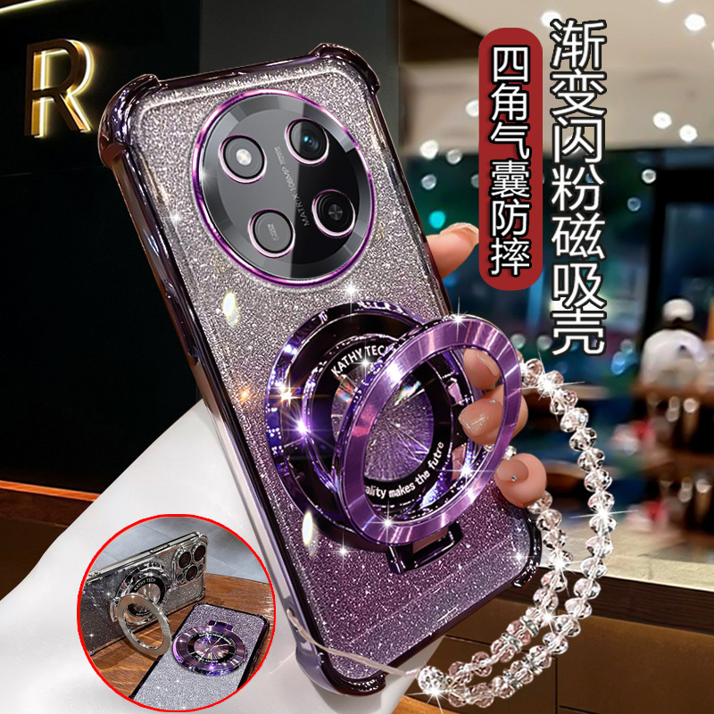 适用荣耀X60Pro曲屏手机壳女潮网红高级5G新款全包镜头BRP-AN00套