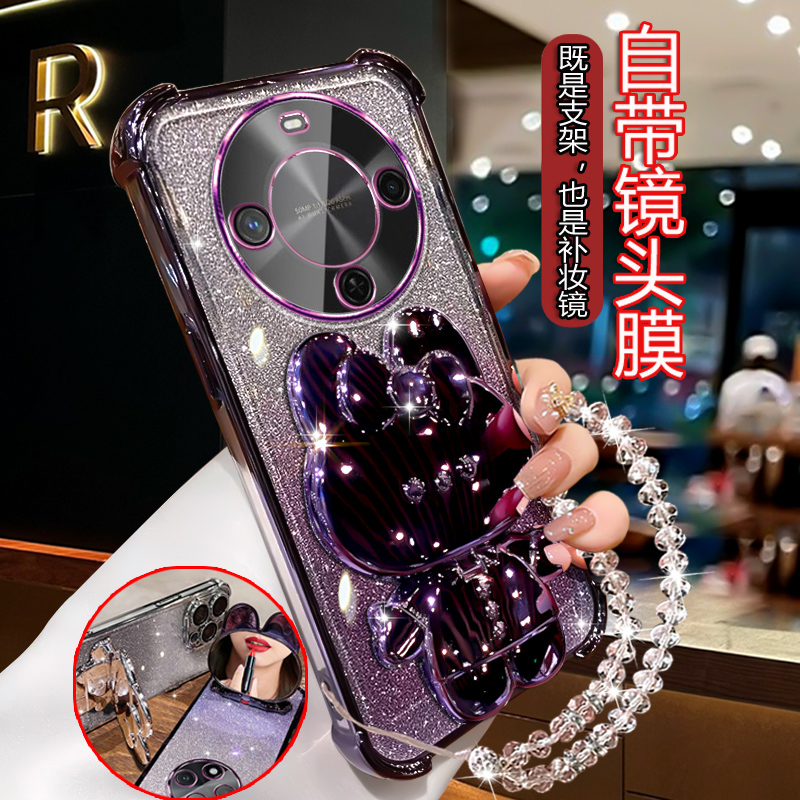 适用麦芒30手机壳5G四角防摔 女TYH641M镜头全包网红高级闪粉软壳