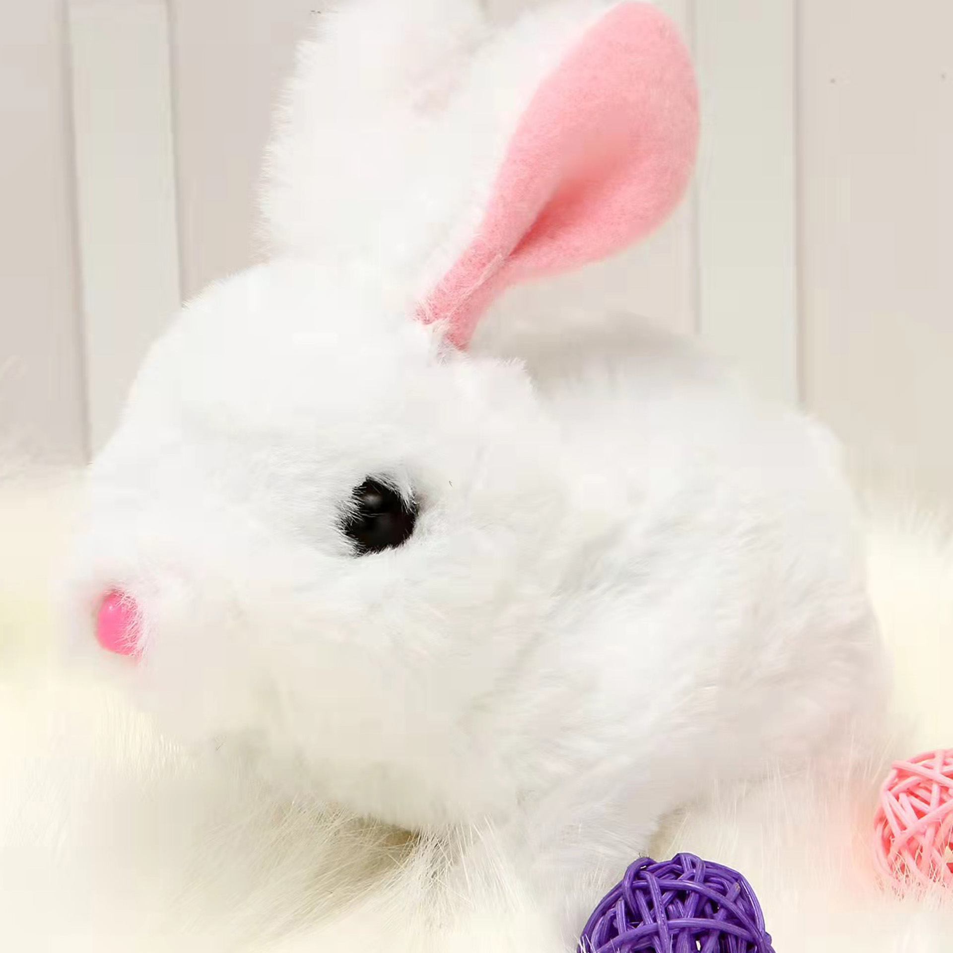 电动毛绒小白兔会动会叫儿童玩具小宝宝萌宠生日礼物仿真玩偶