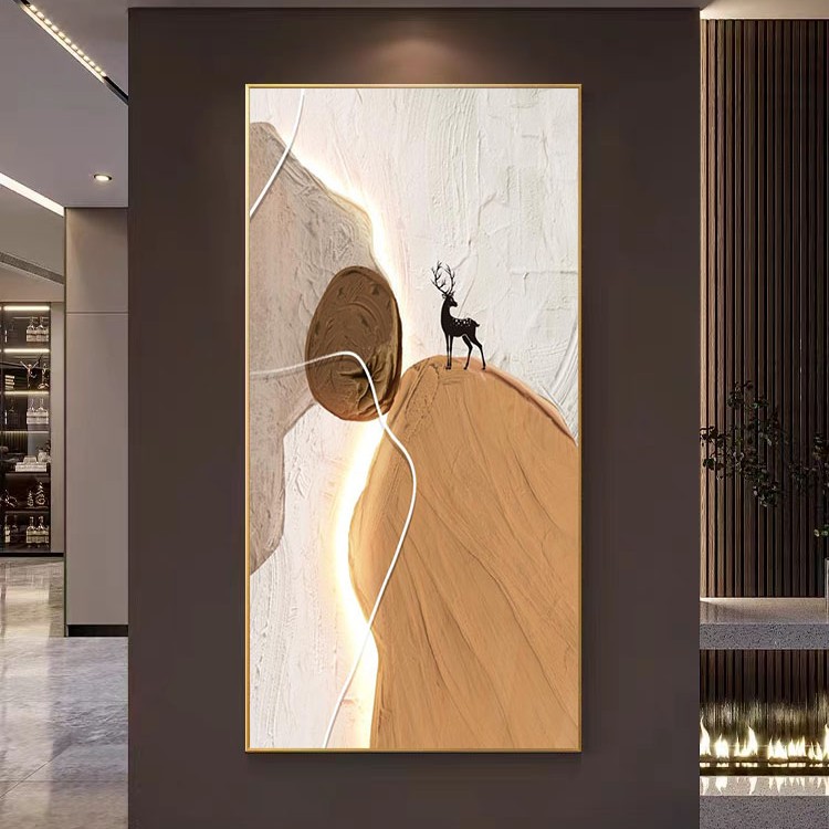 抽象简约客厅入户玄关现代轻奢色彩高级感挂画挂画客厅挂画