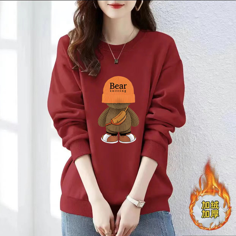 2024春秋季女士新款圆领卫衣洋气宽松小个子时尚百搭韩版爆款上衣