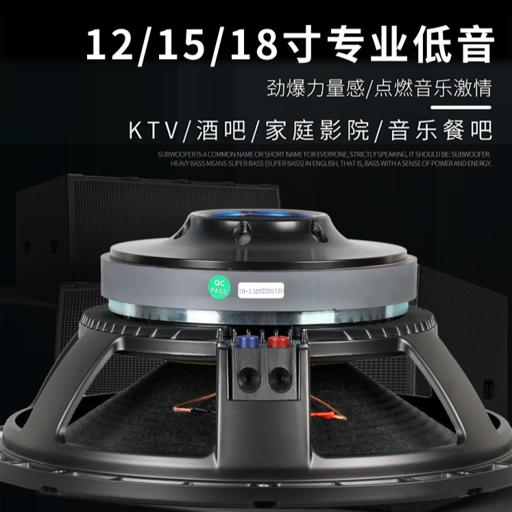 12寸15寸18寸低音炮喇叭全频中低音220磁100芯大功率舞台扬声器