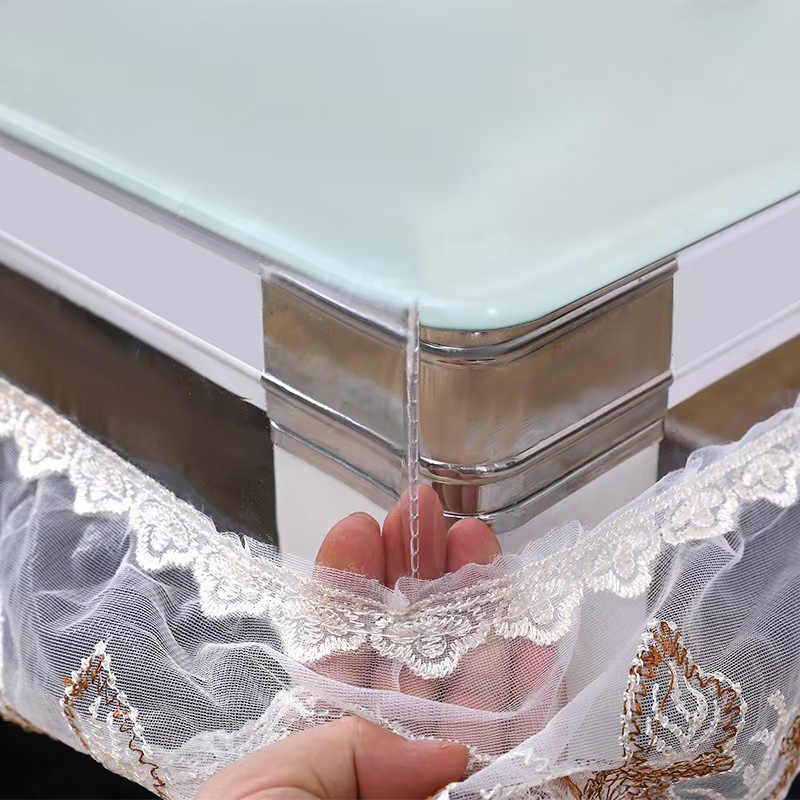 PVC透明桌罩新款烤火桌罩套加厚防水防油电暖炉桌布茶几电炉罩套