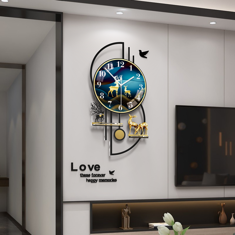 美世达乔迁新居钟表客厅家用挂钟2025年新款时尚静音高级轻奢时钟