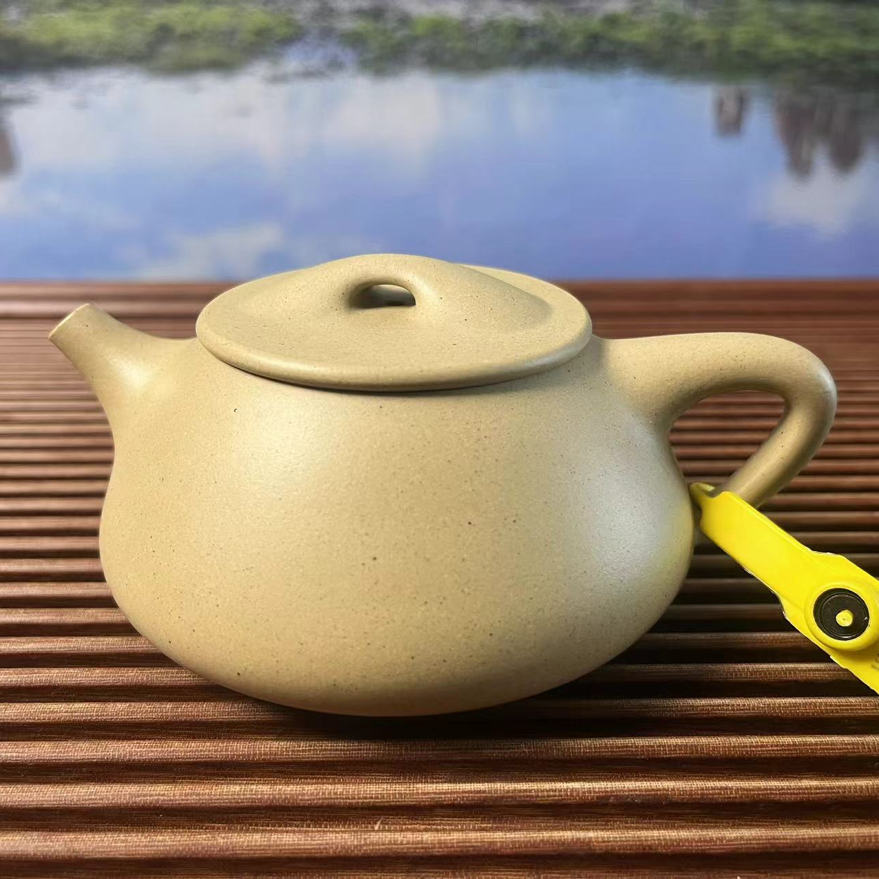 本山绿泥 景洲石瓢 当代 半手 工艺美术师 杨建新老师作品 300cc