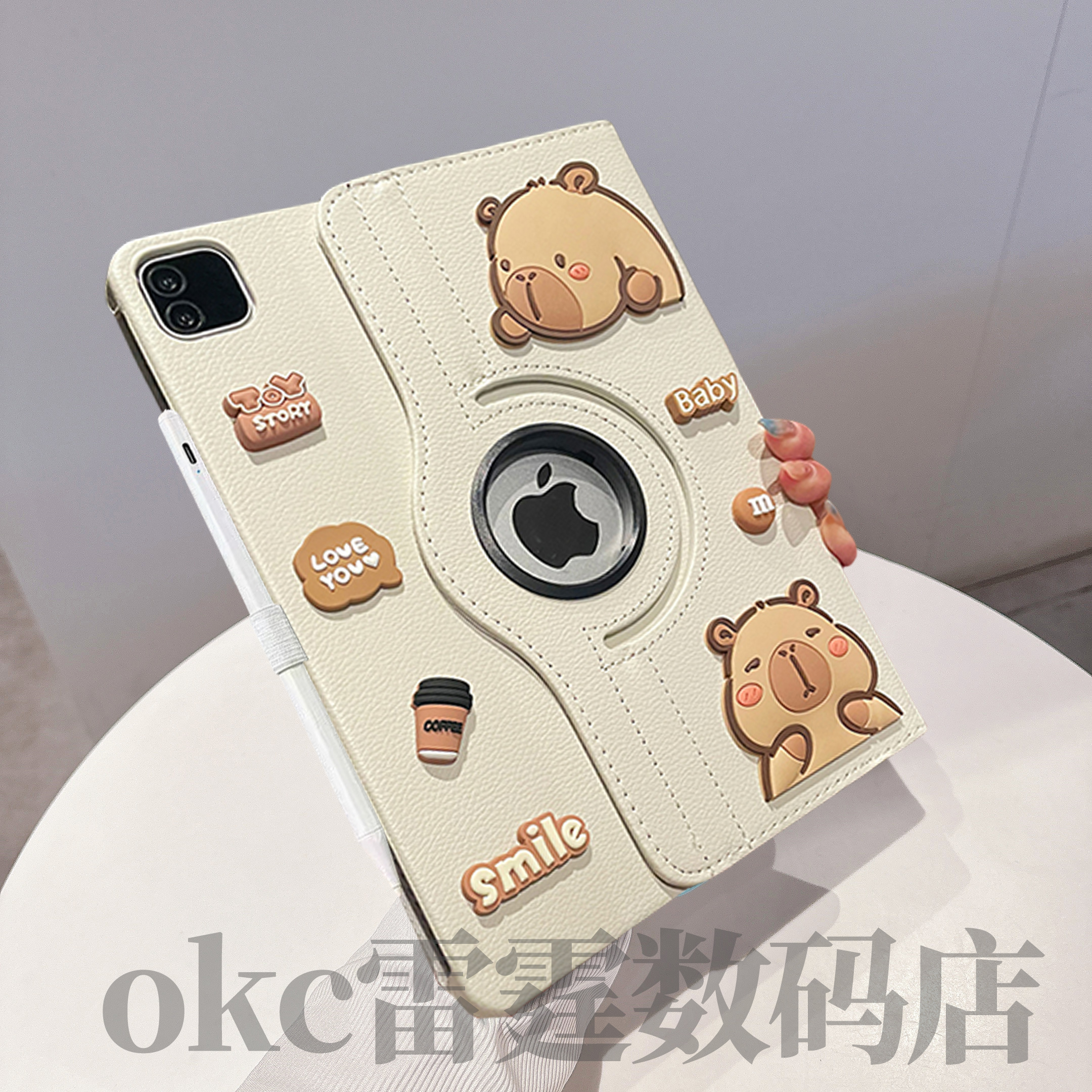 卡通360旋转支架适用小米56平板6pro11保护套红米pro12.1防摔SE11