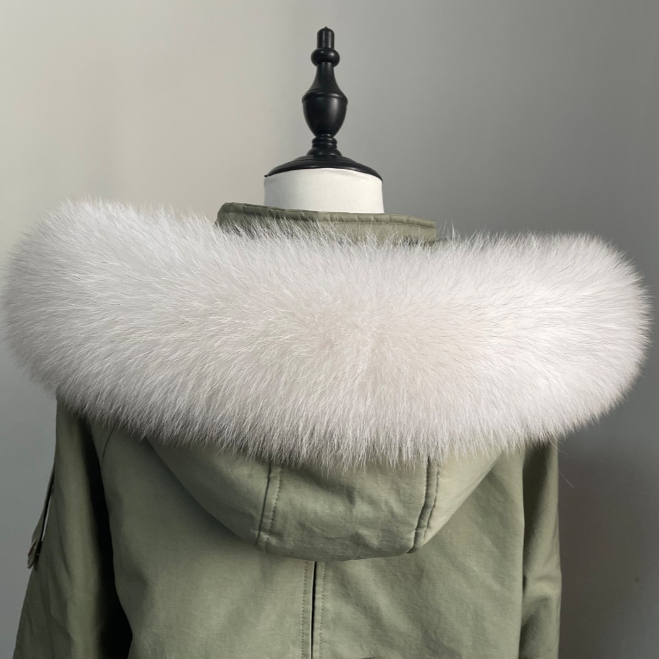 特价优惠真毛狐狸毛领（毛领长75㎝毛面宽14㎝）（有微微黑尖）女士时尚