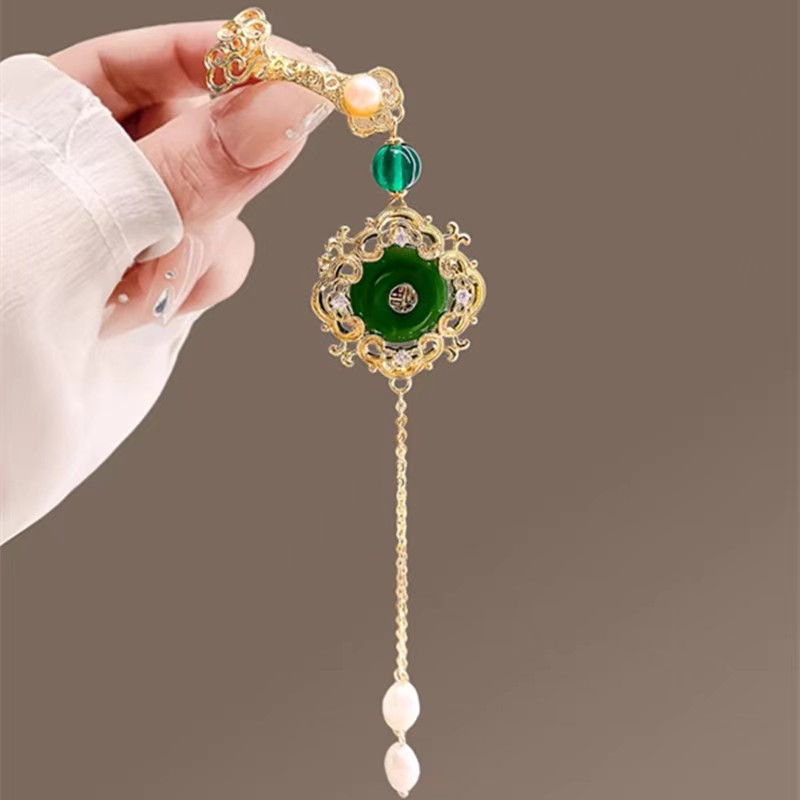 合金胸针 古风汉服流苏挂件压襟旗袍中式胸花国潮吊坠胸针饰品