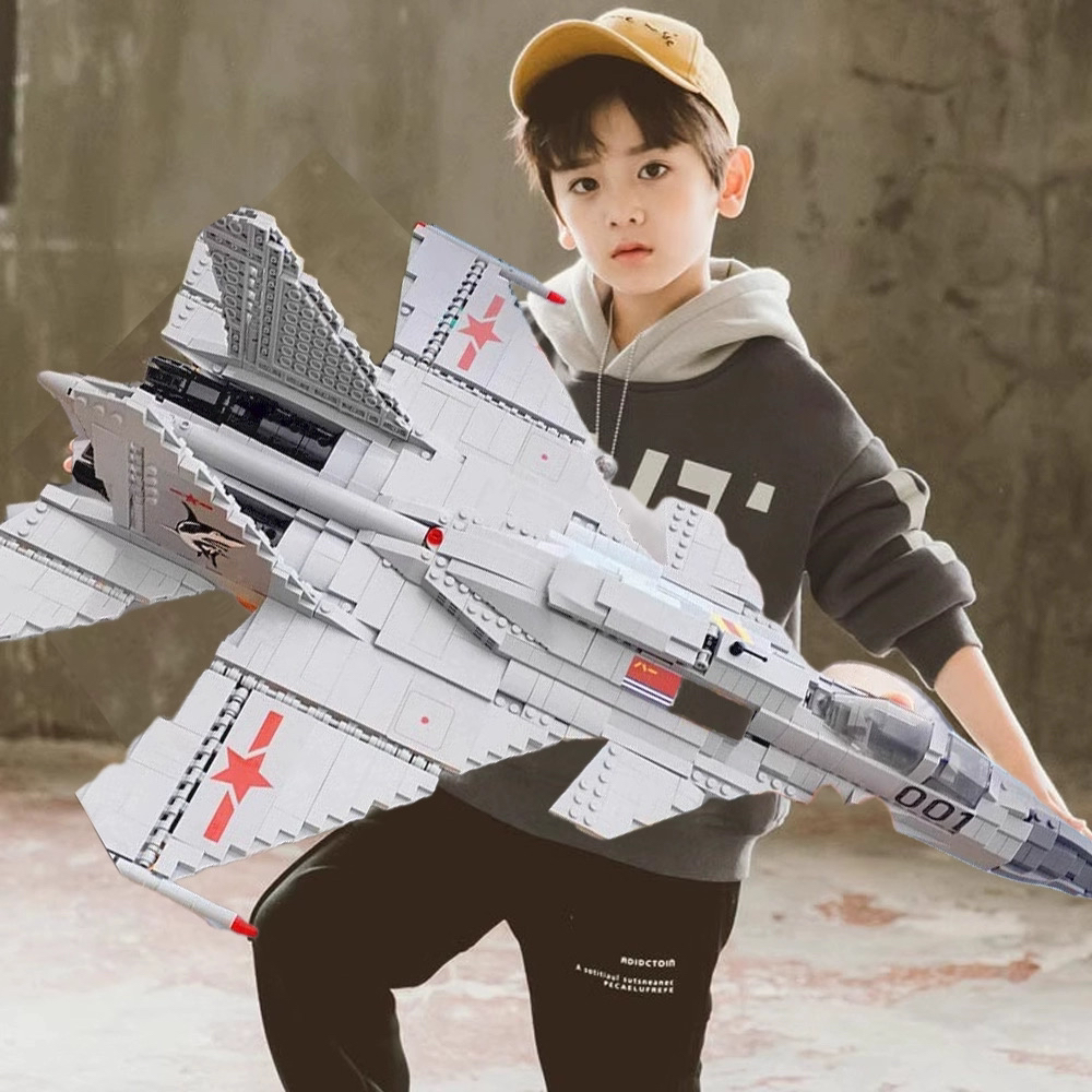 2025新款战斗飞机歼35拼装20二战15模型军事男孩玩具积木生日礼物