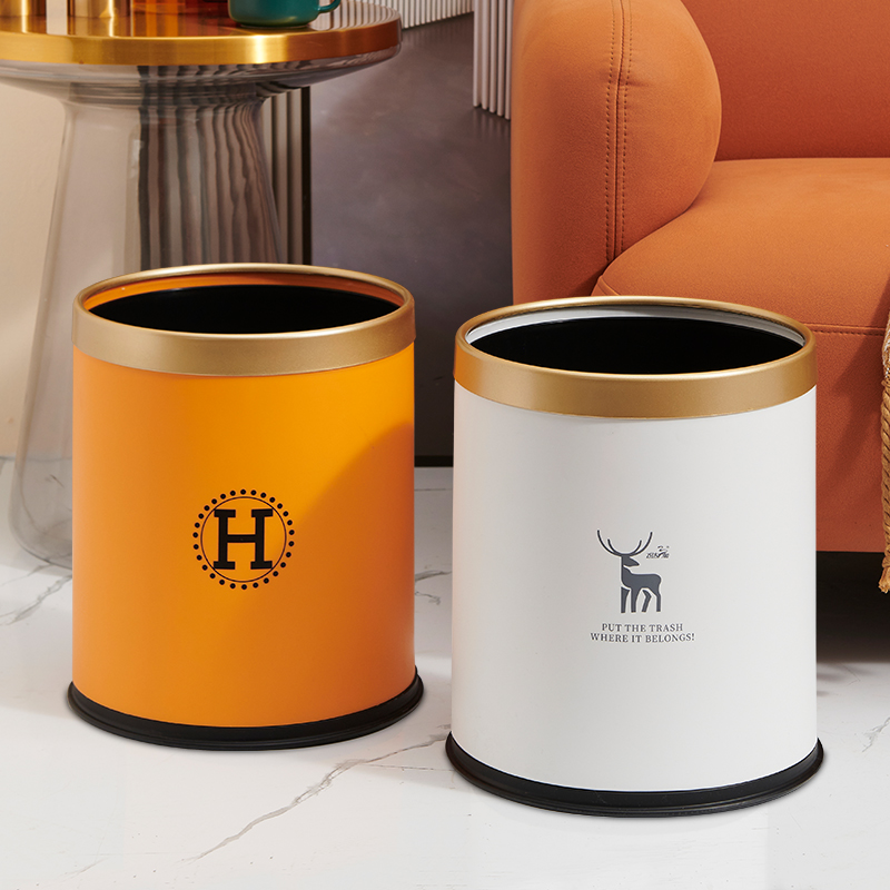 垃圾桶客厅家用轻奢高档厨房卧室大号加厚无盖高颜值大容量ins风