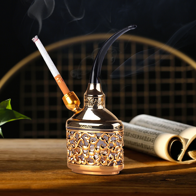 Zobo/正牌烟筒烟壶小号双重循环过滤器烟具双烟锅双水烟筒高档