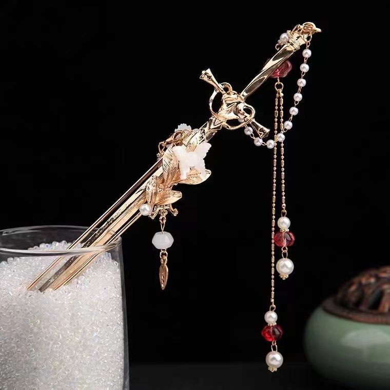 中国风古风汉服剑簪新中式清冷女侠可拔宝剑霸气超仙简约发簪发饰