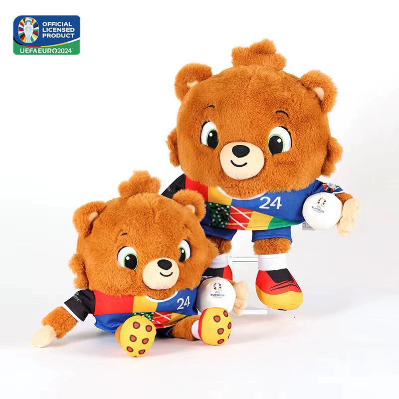 2024德国欧洲杯吉祥物阿尔巴特官方正品毛绒玩具可爱泰迪熊UEFA