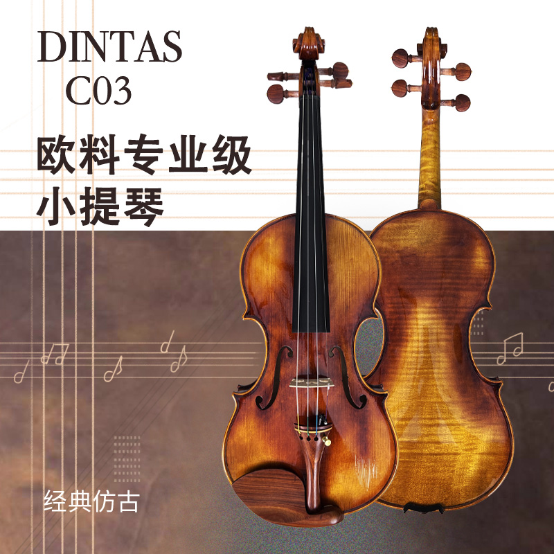 DINTAS/丁塔斯全手工欧料虎纹小提琴专业考级演奏表演纯手工乐器