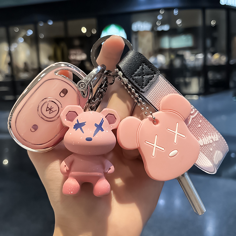 适用爱玛电动车钥匙保护套露娜泡泡台铃小刀电瓶车遥控器外壳包扣