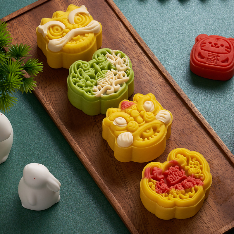 【小宝妈妈】50g月饼模具新款手压式家用冰皮绿豆糕压花磨具点心