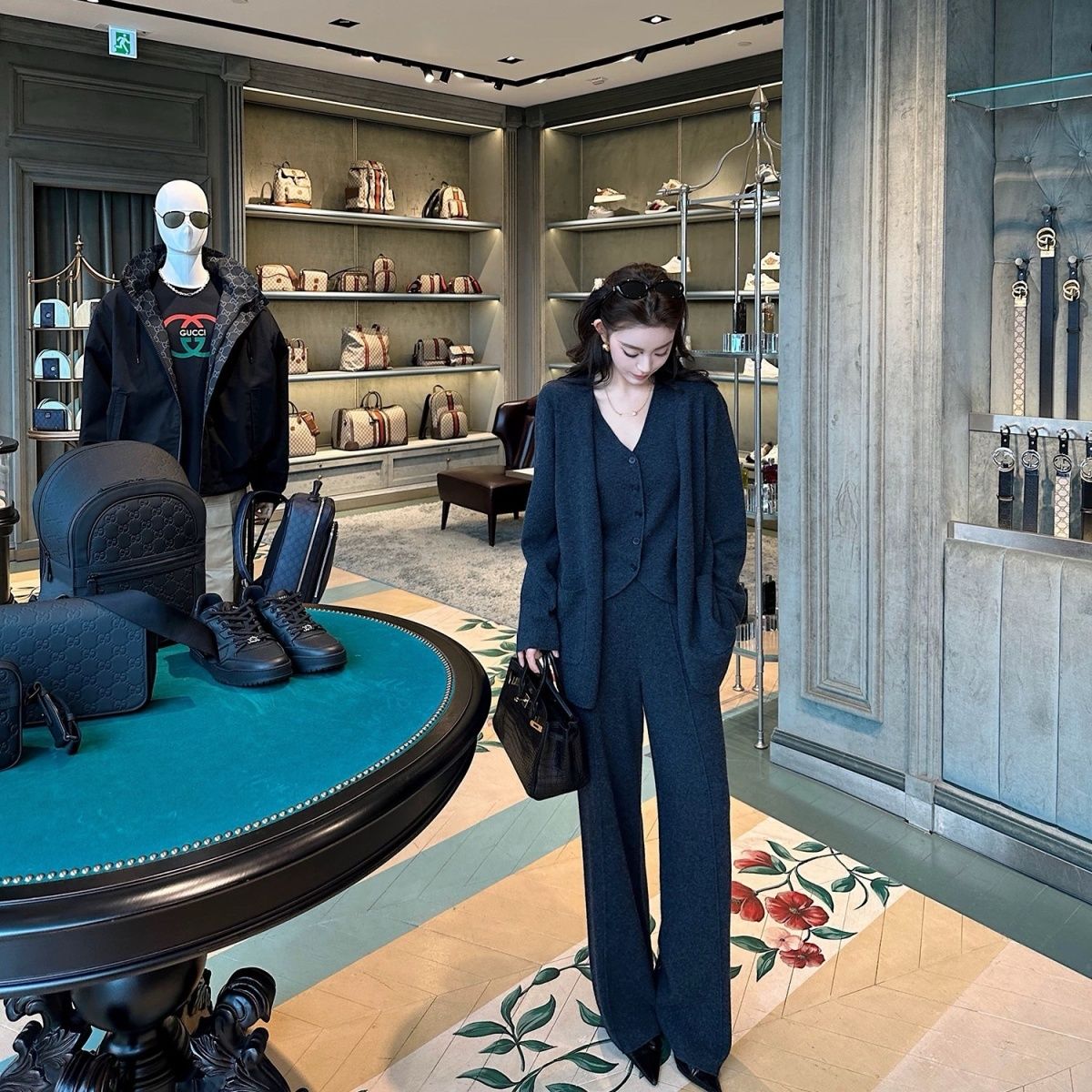 柔软针织套装 轻盈立体针织三件套春秋显瘦气质网红时尚休闲宽松