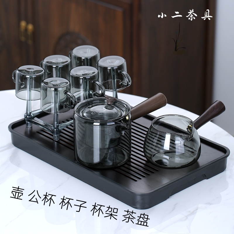 茶具专用透明茶盘家用简约套装加厚轻奢大容量烧水茶壶茶具套装
