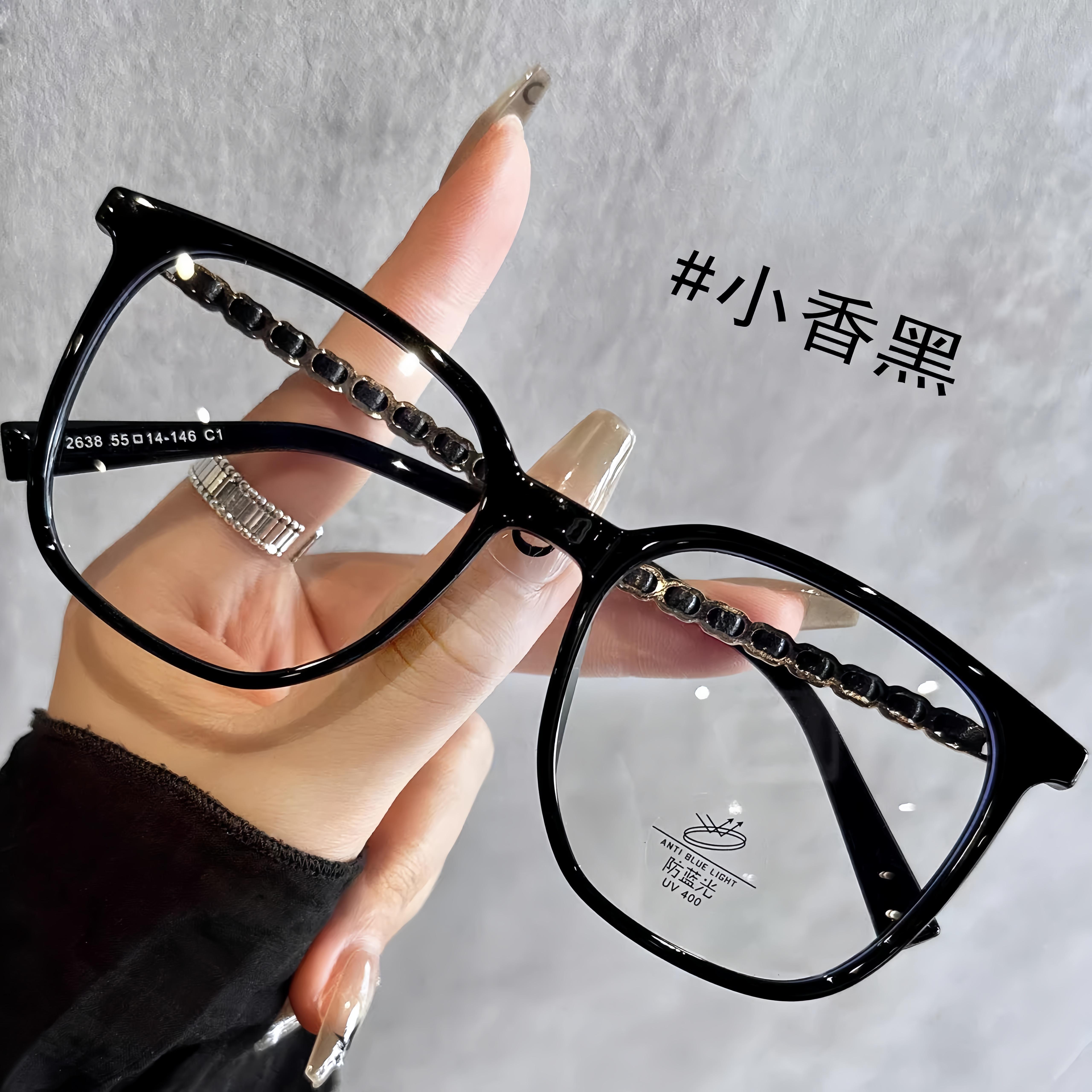 高颜值近视眼镜女大脸显瘦网红款百搭黑框防蓝光防辐射素颜平光镜