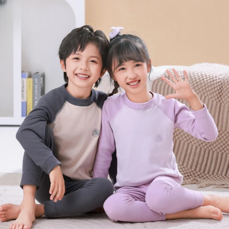 【7A抗菌】儿童保暖内衣男女童打底秋衣秋裤大中小童德绒套装秋冬