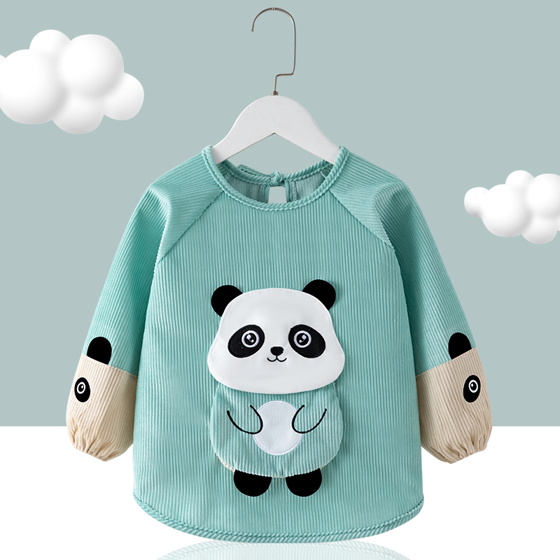 宝宝罩衣儿童防水防脏吃饭围兜围裙婴儿秋冬长袖倒褂男女孩反穿衣