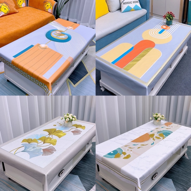 精雕镭射防水防油免洗台布家用欧式pvc方形防烫防滑长方形桌布