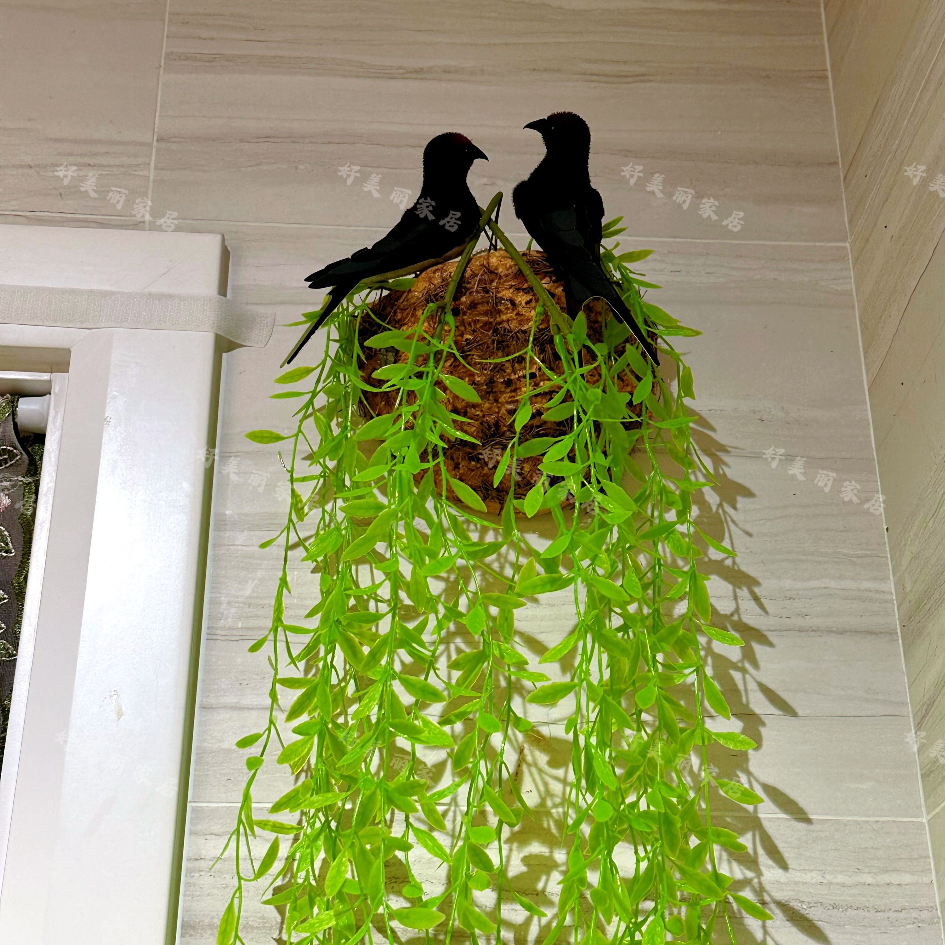 轻奢趣味燕子窝摆件 通用带粘贴