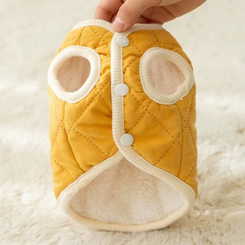 小清新大爆款宠物马甲加绒宠物衣服狗狗保暖棉衣背心泰迪比熊猫咪