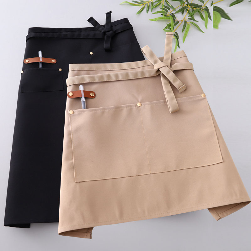 半身围裙女士厨房家用工作服定制logo印字餐厅厨师专用半截围腰男