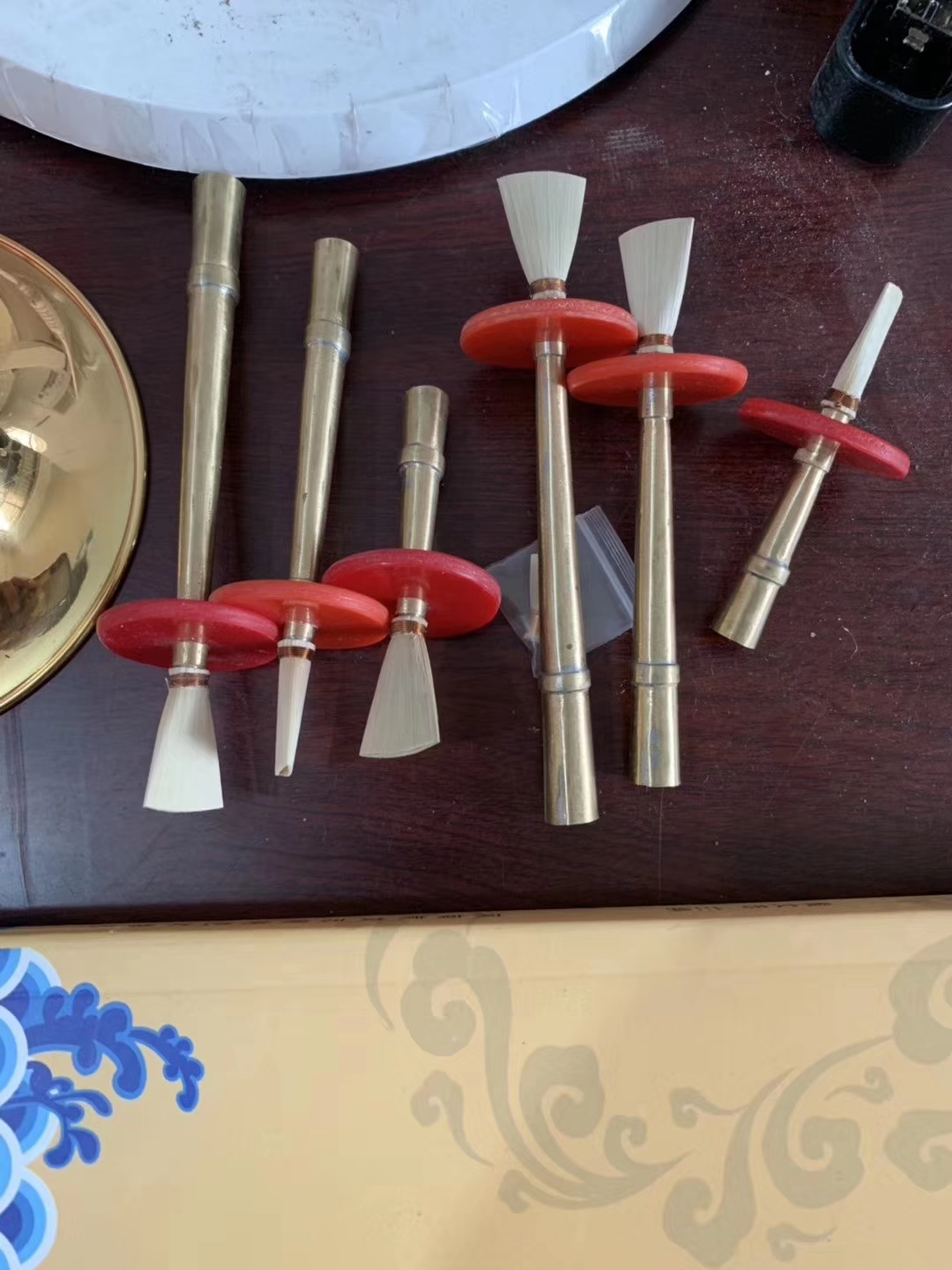 黄铜诺子，把攥子，送坎碗