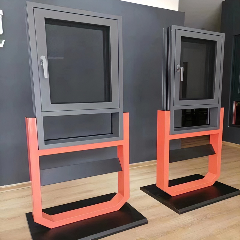 铝合金断桥铝门窗玻璃U型样品展示架系统窗陈列架