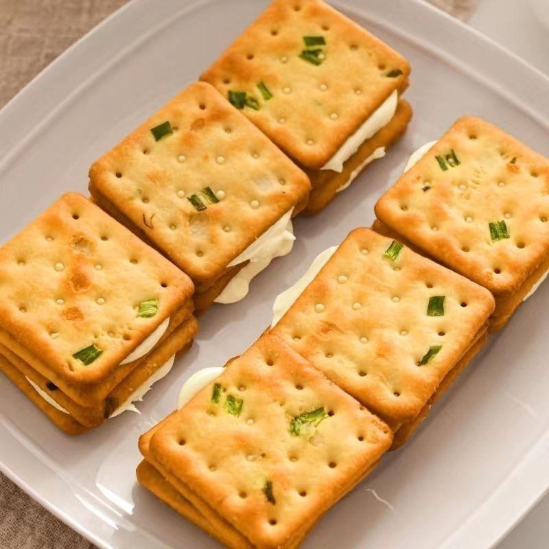 香葱牛轧夹心饼干小包奶香饼干好吃营养下午茶口味办公室休闲零食