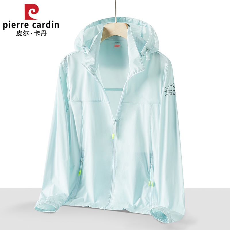 皮尔卡丹弹力速干户外冰丝防晒衣男女情侣款超薄透气防紫外线外套