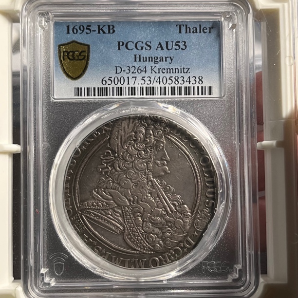 超低价，罕见高分高端收藏品手打币老泰勒，1695年德国老泰勒银币