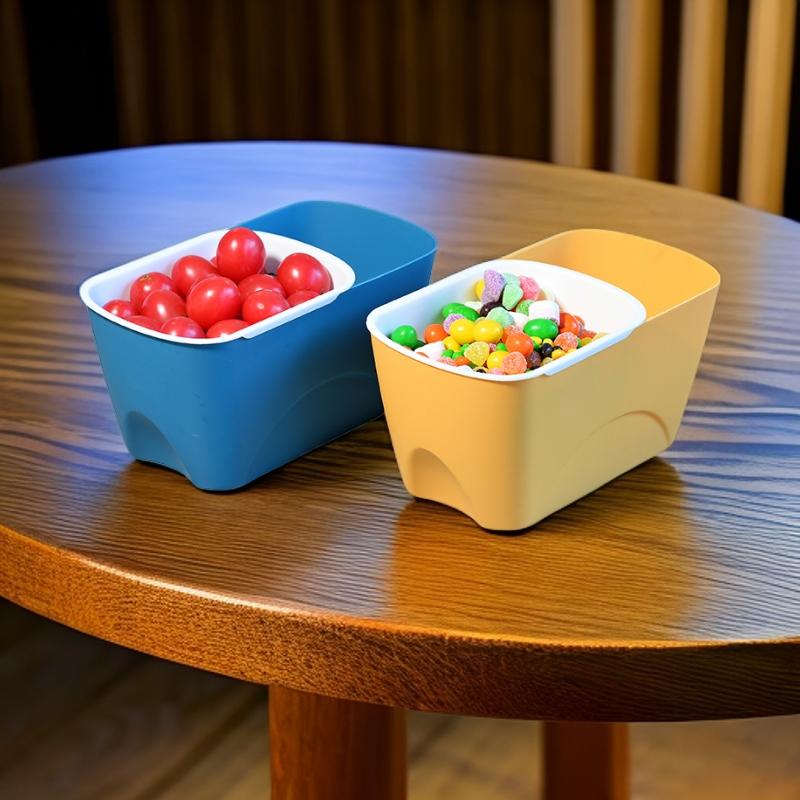 家用瓜子盒嗑瓜子水果盘收纳筐客厅零食干果盘创意双层沥收纳盒子