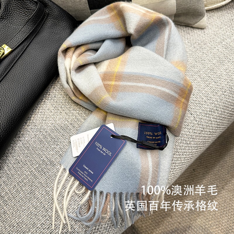 Lagur英伦经典系列~100%羊毛格纹围巾男女同款时尚百搭双11好物