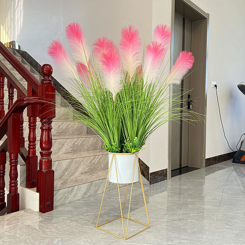 顺丰包邮花架芦苇花仿真花摆件客厅装饰干花落地室内造景绿植假花