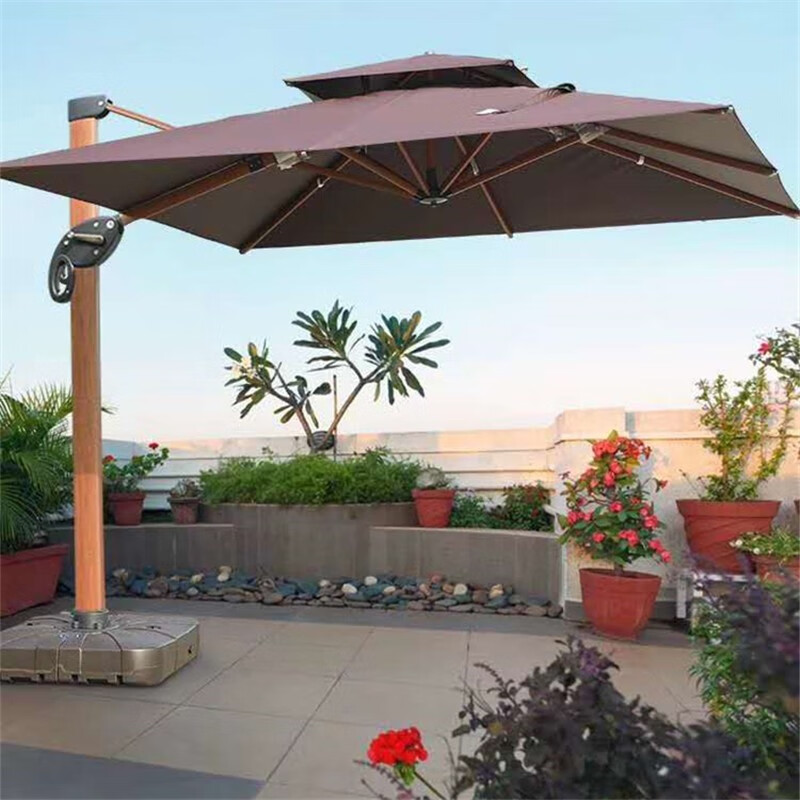 柚乐场  遮阳伞户外庭院花园院子商场保安亭铝合金太阳伞雨伞