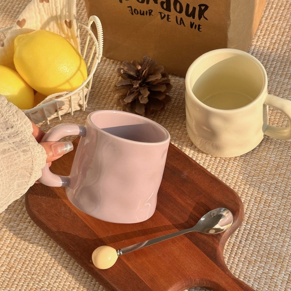 马克杯高颜值新款家用创意陶瓷水杯情侣喝水早餐杯子办公室咖啡杯