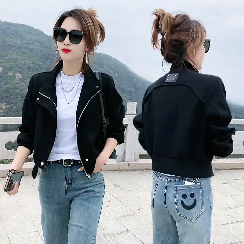 爆款小个子棒球服外套女2025新款春秋季宽松休闲时尚短款夹克上衣