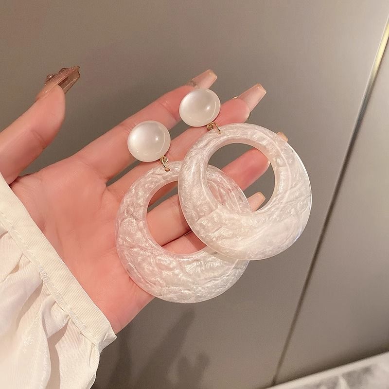 几何圆圈耳环独特小众设计感气质耳钉夸张高级感简约百搭耳饰女