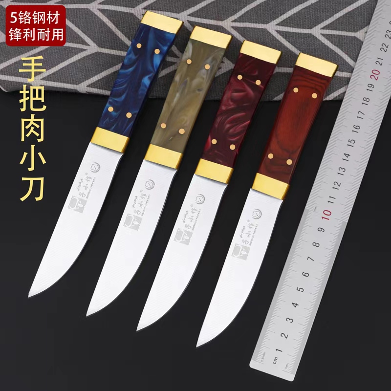 全疆包邮  高硬度吃手抓肉小刀 剔肉小刀家用水果刀带皮套