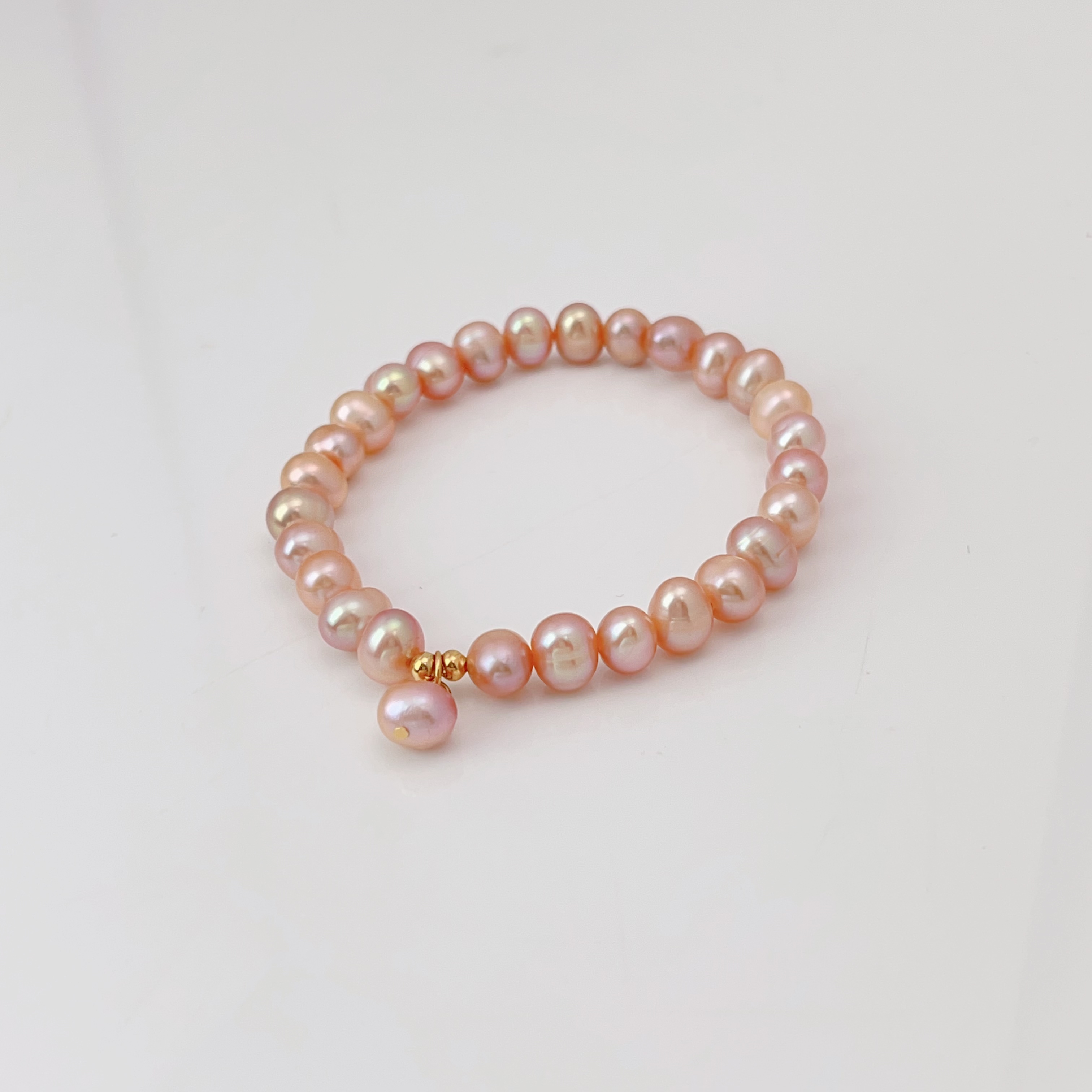 【粉紫叮当z】约6-7mm淡水无核珍珠手链经典气质百搭轻奢  DSL00643