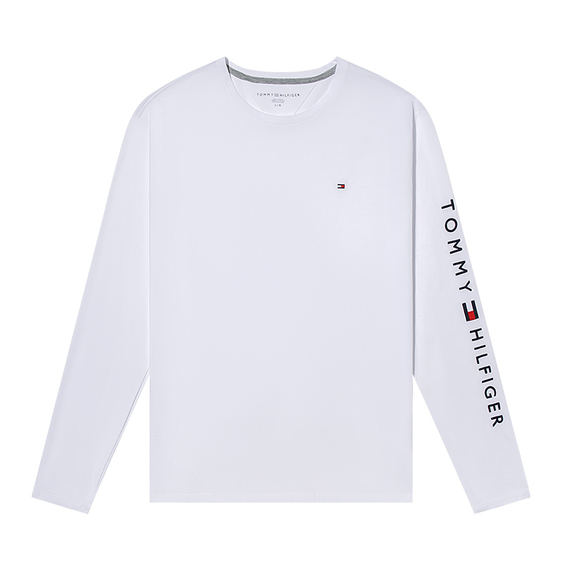 TOMMY HILFIGER进口长袖T恤男轻奢刺绣秋冬打底衫78J6912香港直邮