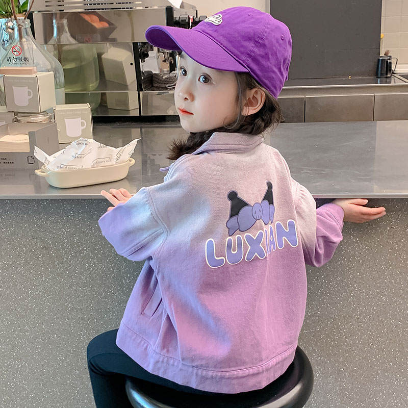女童牛仔外套春秋款2025新款时髦洋气女孩宝宝春装儿童装春季衣服