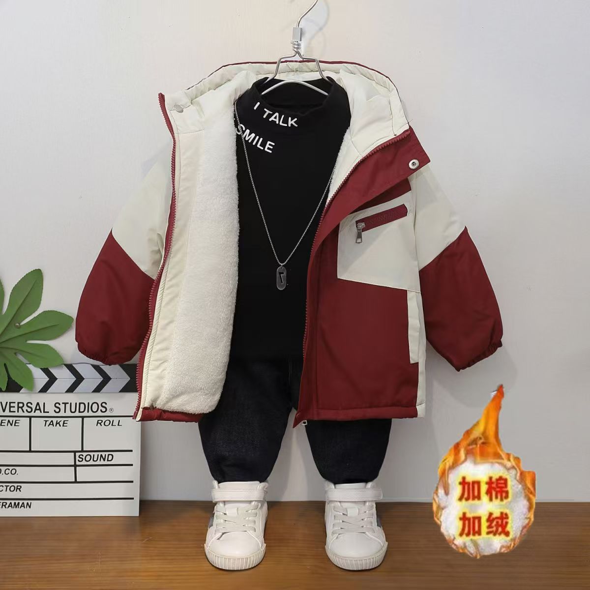 男童棉服2025新款冬装洋气儿童秋冬季加绒外套时髦男孩派克服棉袄